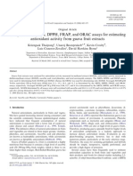 Thaipong Et Al. (2006) Comparison of ABTS, DPPH, FRAP, And ORAC Assays for Estimating Antioxidant Activity From Guava Fruit Extracts