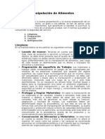 Manipulación de Alimentos