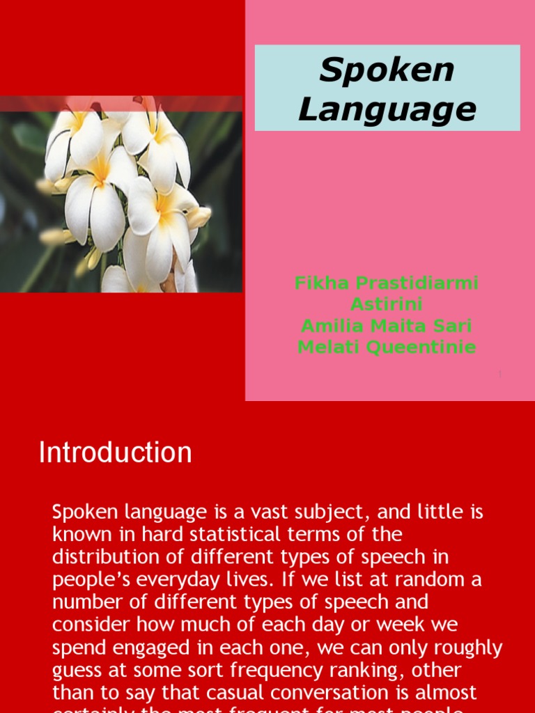 Types and Functions of Spoken Language | PDF | Linguistics | Semiotics