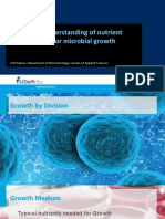 Func%onal Understanding of Nutrient Requirements For Microbial Growth