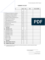 Summary of Cost: Item Description Unit Qty Rate Amount (VND) I Preliminary Cost