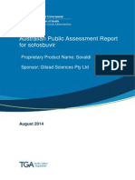 Australian Public Assessment Report For Sofosbuvir: Proprietary Product Name: Sovaldi Sponsor: Gilead Sciences Pty LTD