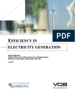 Efficiency in Electric Generation
