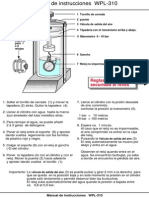 Greiner WPL310 Manual Espanol