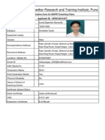 BARTI Coaching Class Application Form UPSC ID 277