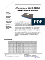 DWDM 100ghz - DWDM - 40 - Chs - Mux - Demux - 1ru - Module - Product - Specification - Rev - A PDF