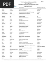 WGC2015 - Delegation List As at 16 April-2015