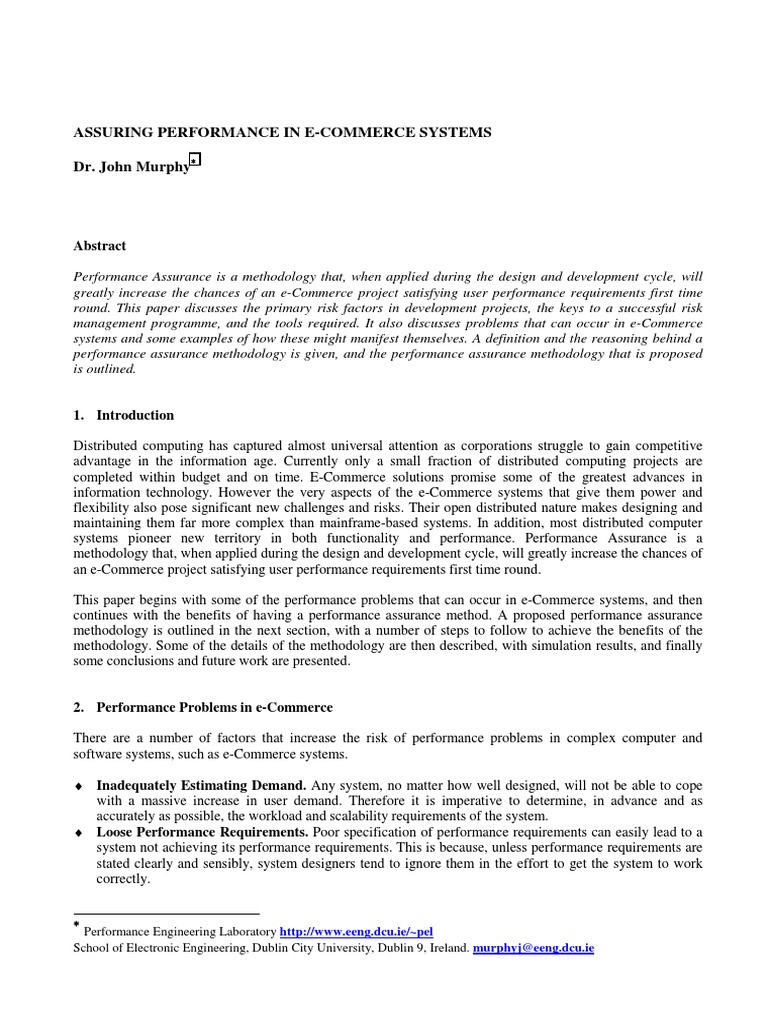 Assuring E-Commerce Systems | PDF | Simulation | Software Development ...