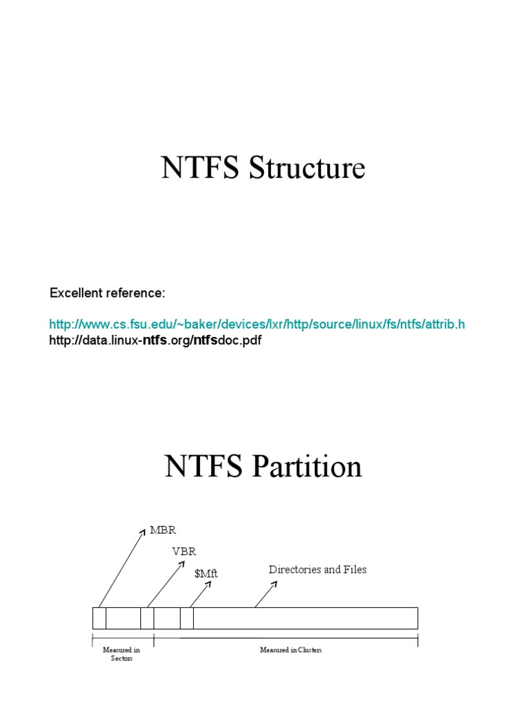 NTFS Structure: Excellent Reference | PDF | Database Index | Computer File