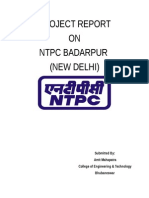 Project Report ON NTPC Badarpur (New Delhi) : Amit Mahapatra College of Engineering & Technology Bhubaneswar