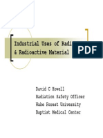 Industrial Uses of Radiation & Radioactive Material