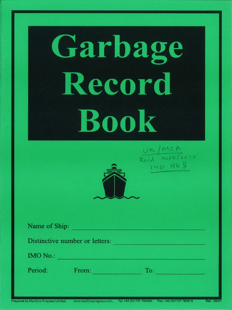Garbage Record Book