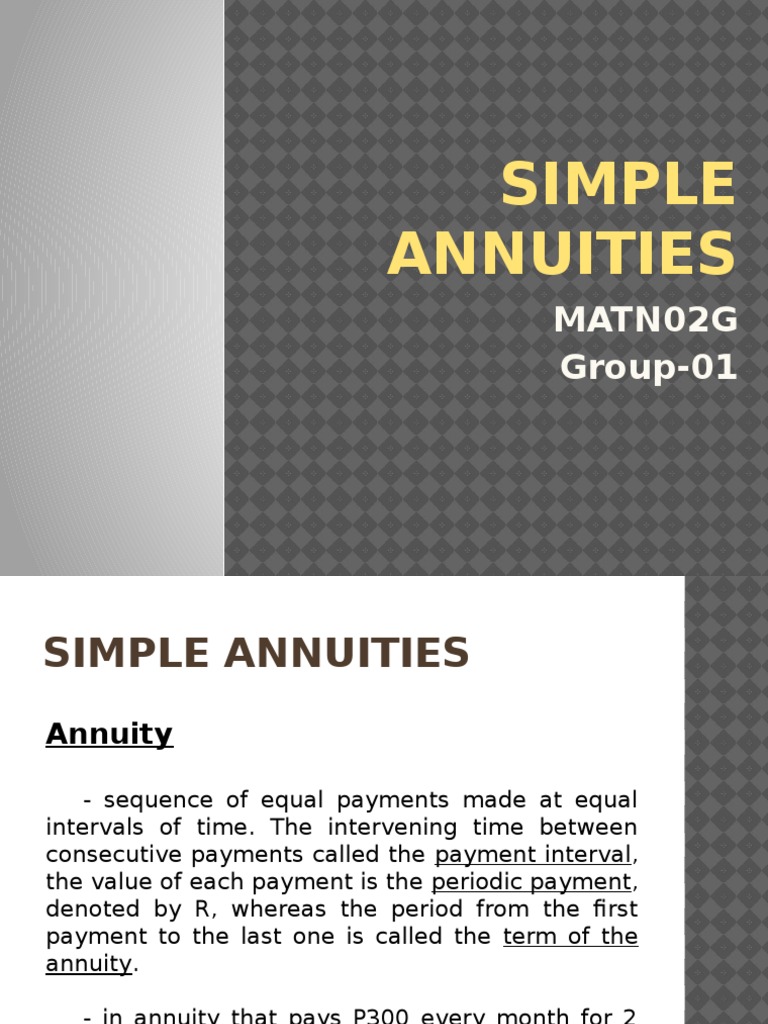 Annuities: Types and Calculations | PDF | Present Value | Interest