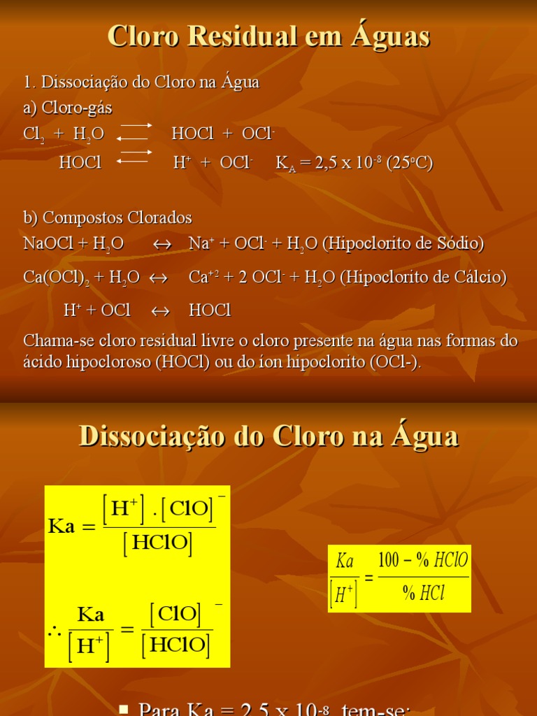Determinação de Cloro e Fluor Flúor Cloro