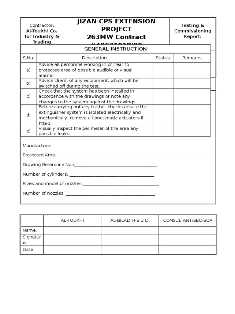 1 Test Procedure For Fm0 System Manufactured Goods Mechanical Engineering