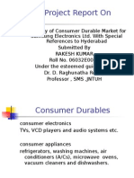 A Project Report On: A Study of Consumer Durable Market For