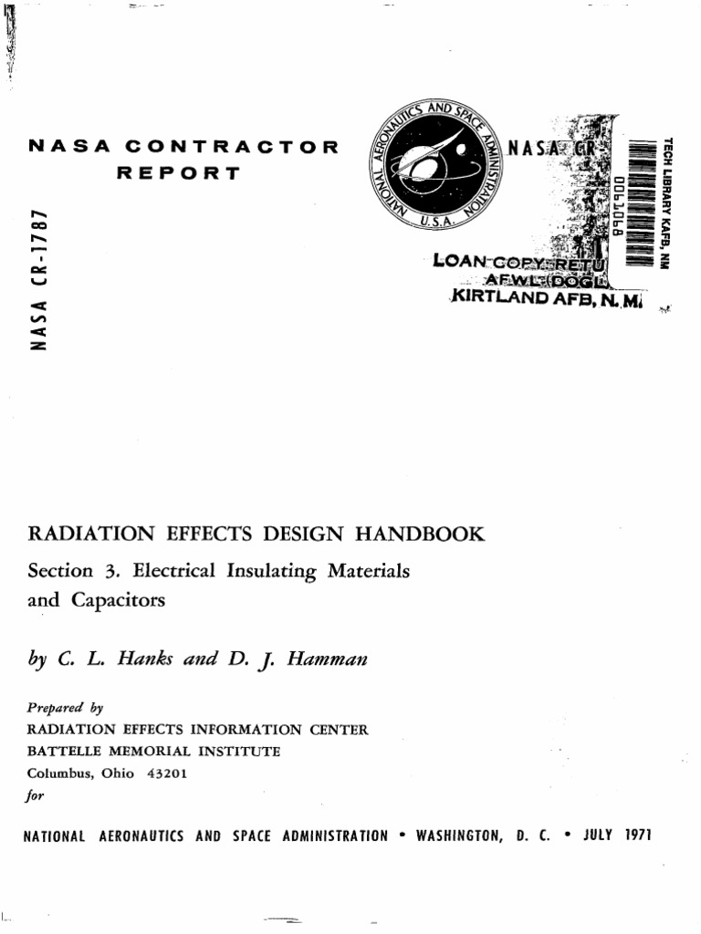 Radiation Effects Design Handbook PDF Insulator (Electricity