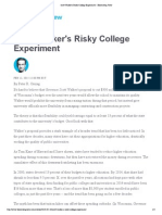 Scott Walker's Risky College Experiment