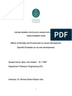 Effects of Heredity and Environment on Human Development