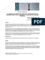 Ecuador cambia matriz productiva