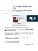 Error 5b00 y p07 de Canon Mp250 y Mp280 Gratis