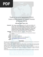 TiSA Annex on Movement of Natural Persons