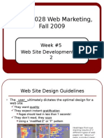 MRKT10028 Web Marketing, Fall 2009: Week #5 Web Site Development, PT 2