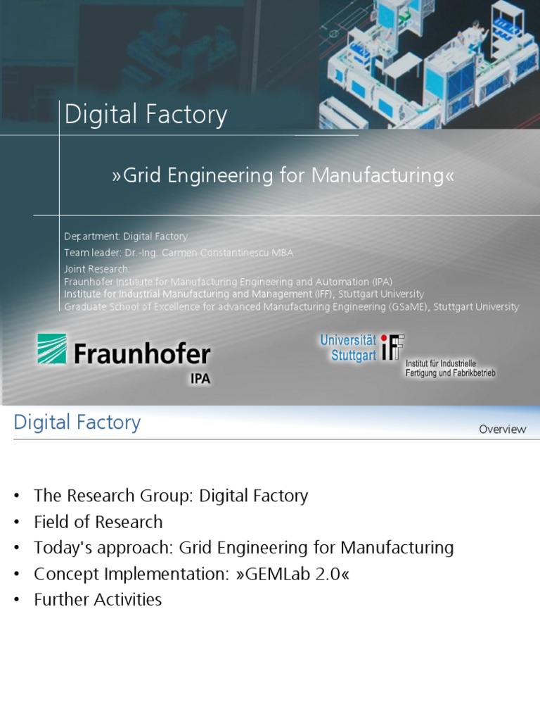 Digital Factory: Grid Engineering For Manufacturing | PDF