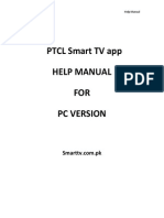 PTCL Smart TV App Help Manual FOR PC Version
