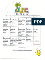 June Menu - Lunch