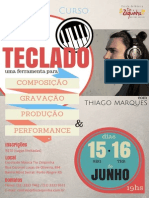 (CARTAZ) Curso: TECLADO - Ferramenta para Composição, Gravação, Produção e Performance.