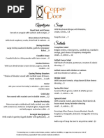 Download The Copper Door Menu - Hayesville NC  by Ada Huff SN268310557 doc pdf