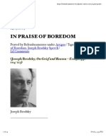 In Praise of Boredom