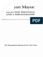 A Hyatt Mayor Selected Writings and a Bibliography