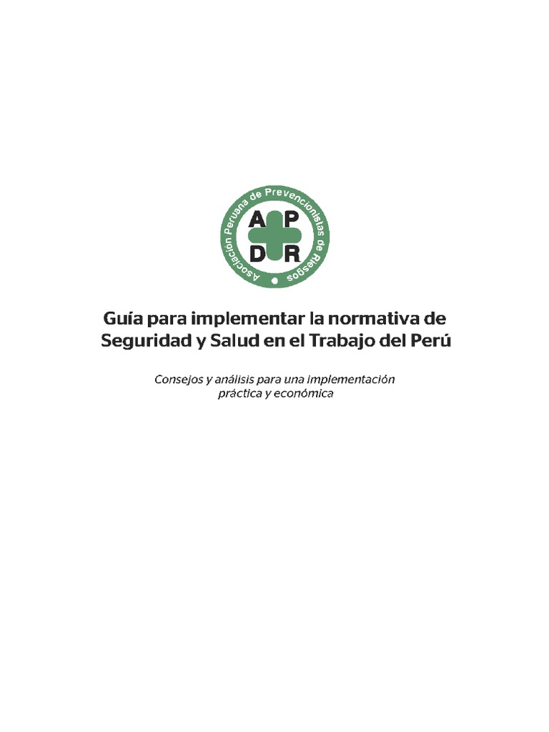 APDR Libro Guia para Implementar La Normativa de SST Del Perú | PDF