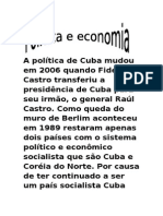 Cuba Politica Economica e Turismo e Cultura