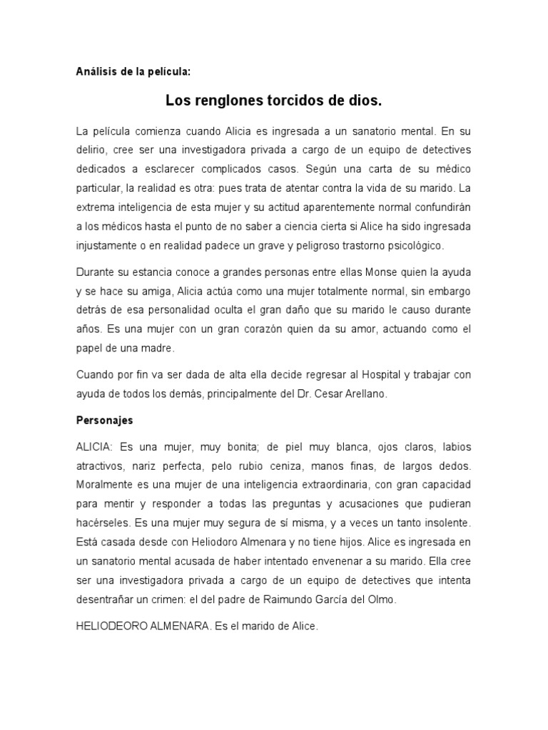 Los Renglones Torcidos de Dios PDF Bienestar Medicina