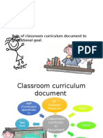 Classroom Curriculum To Educational Goal