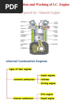 Prepared By: Nimesh Gajjar: Construction and Working of I.C. Engine