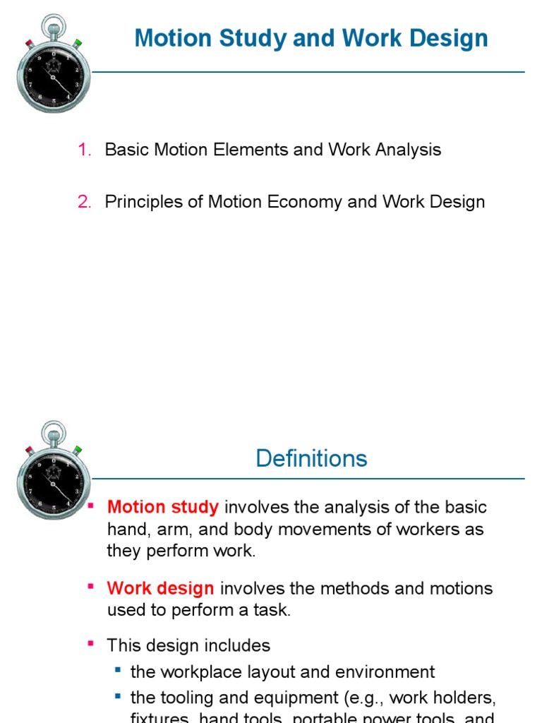 Principles of Motion Economy in Work Design | PDF | Printed Circuit ...
