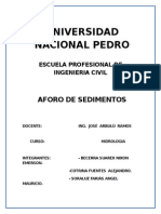 Informe Aforo de Sedimentos