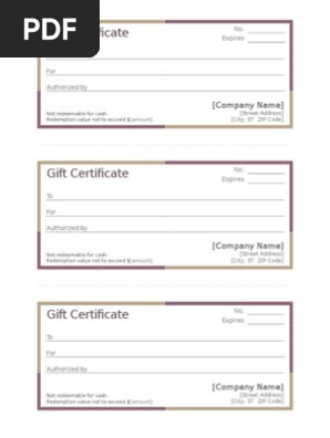 Gift Certificate