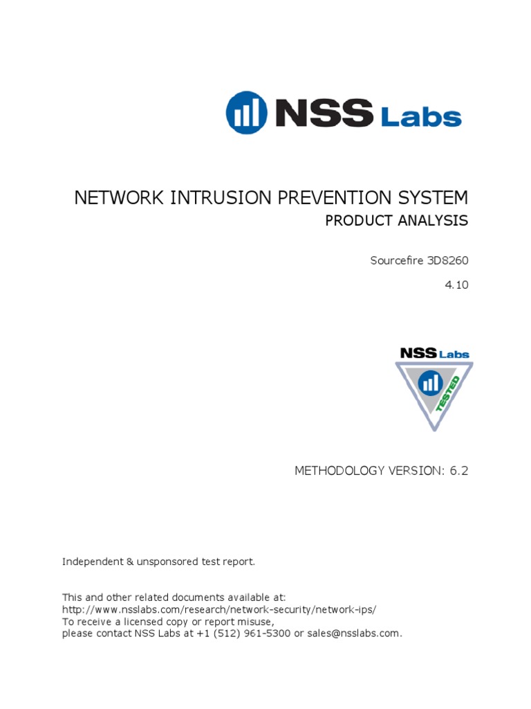 NSS Labs Network IPS Product Analysis Test Results - Sourcefire 3D8260 ...