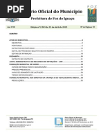 Edital de Selecao de Estagio Prefeitura de Foz