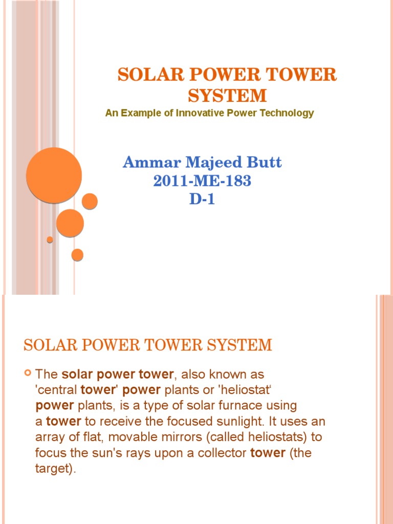 Solar Power Tower Insights | PDF | Technology & Engineering