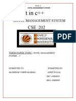 Project in C++ (Hotel Management System)