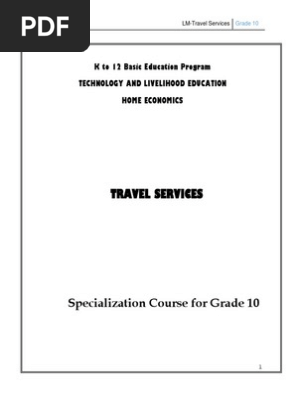 K-12 TLE-HE LM_Travel Services G10