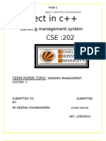 Project in C++ (Banking Management System)