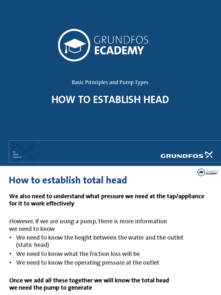 Understanding Pump Head Types and Calculations | PDF | Technology ...