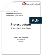 Project Output: Science Curriculum Design